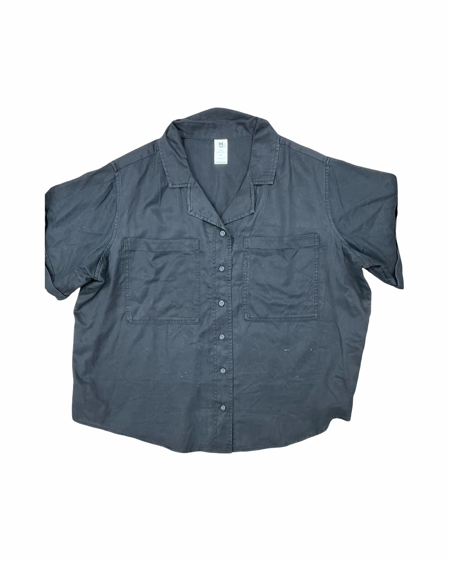 Blouse Ss By Members Mark In Black, Size:1X