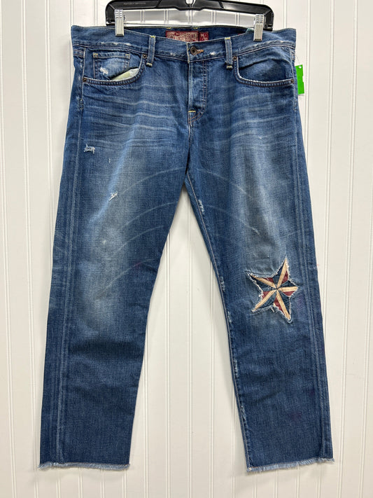 Jeans Cropped By Lucky Brand In Blue Denim, Size:14