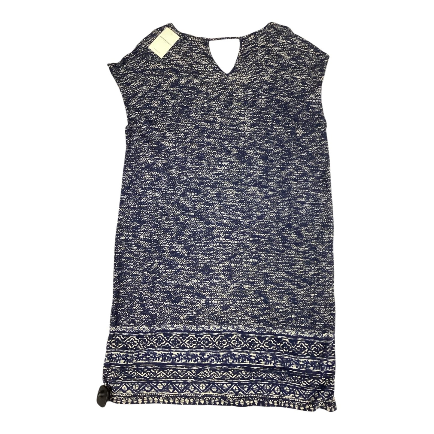 Dress Casual Short By Lucky Brand In Blue & Tan, Size:L