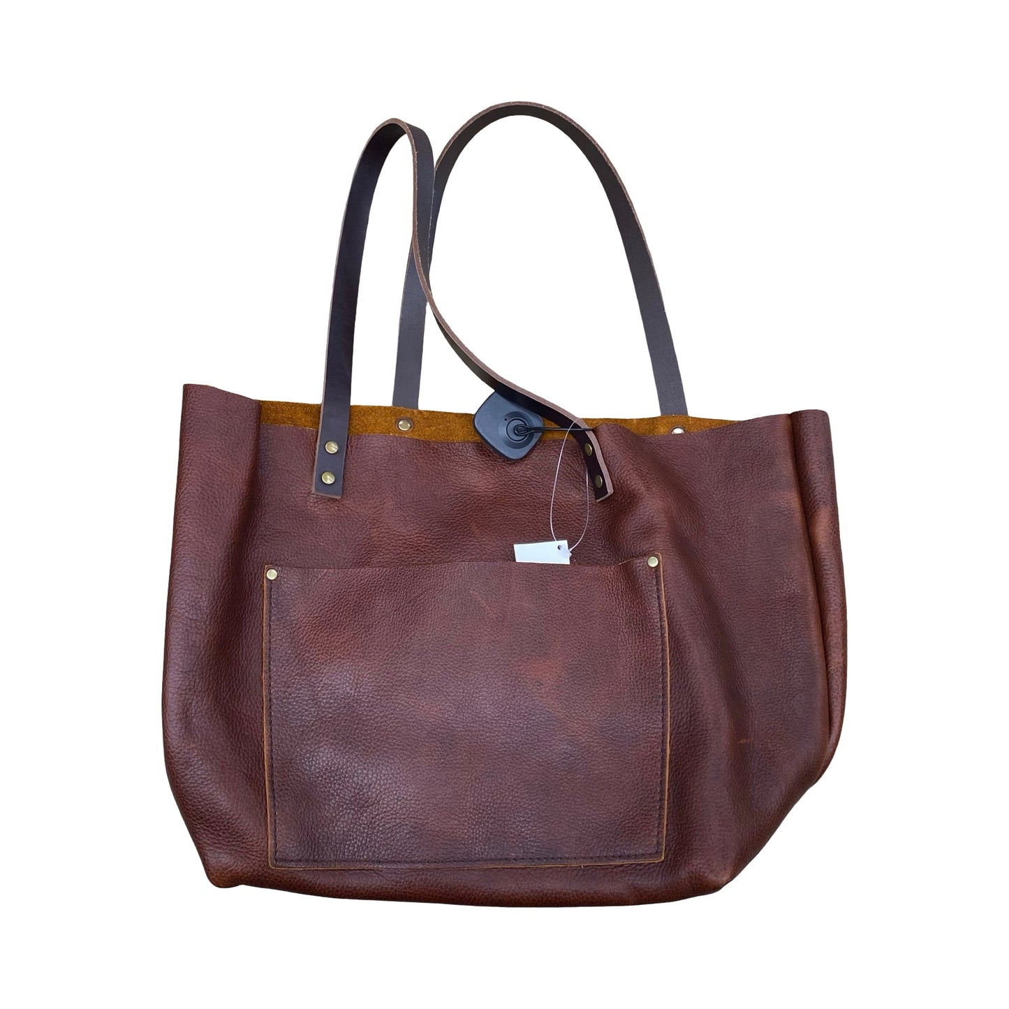 Handbag Leather By Portland Leather In Brown, Size:Medium