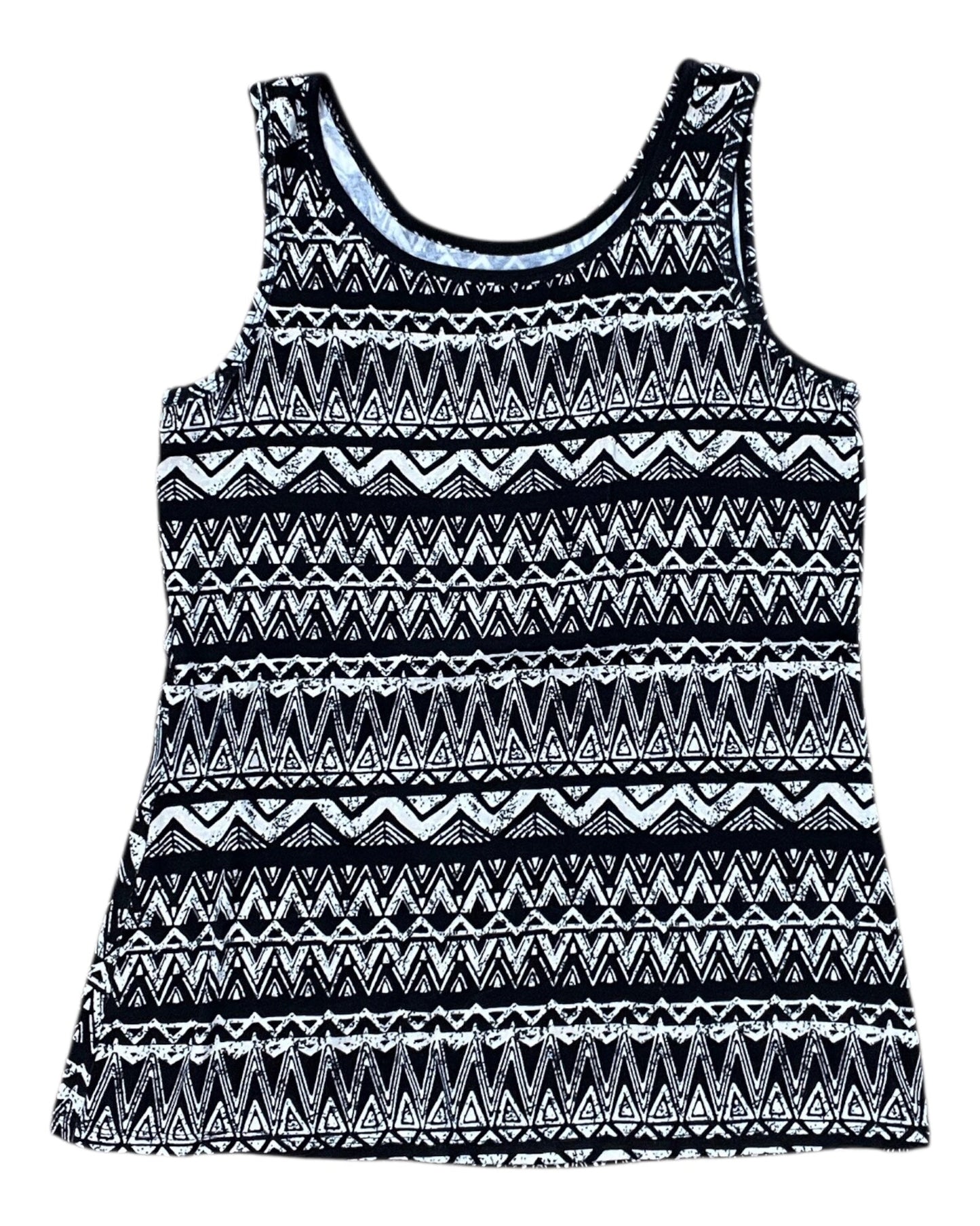 Top Sleeveless By Cato In Black & Tan, Size:S
