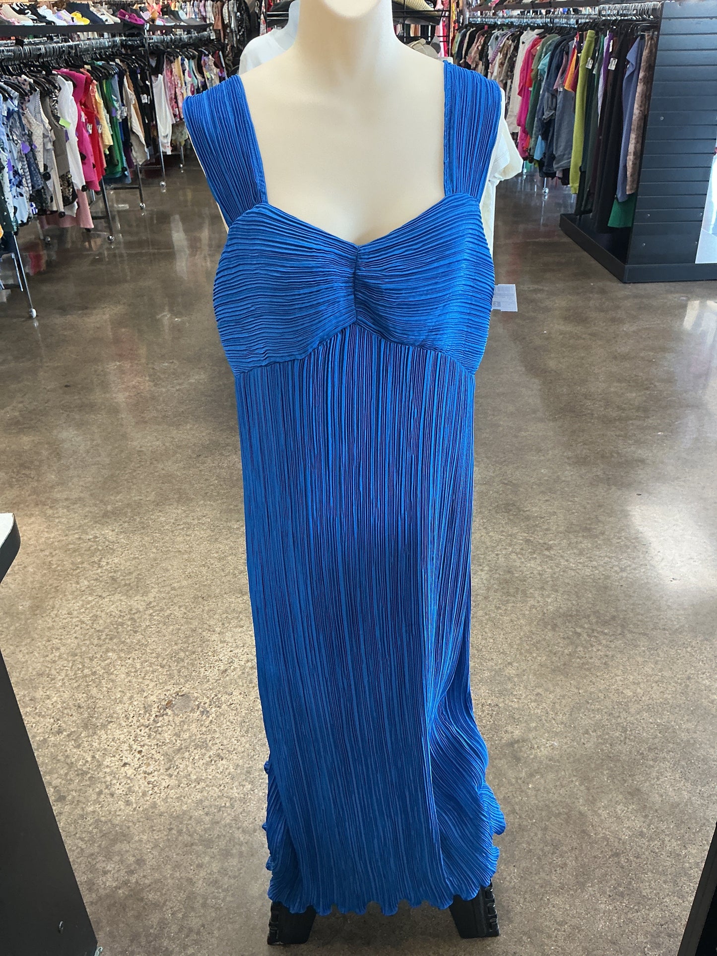 Dress Party Long By Anthropologie In Blue, Size:L