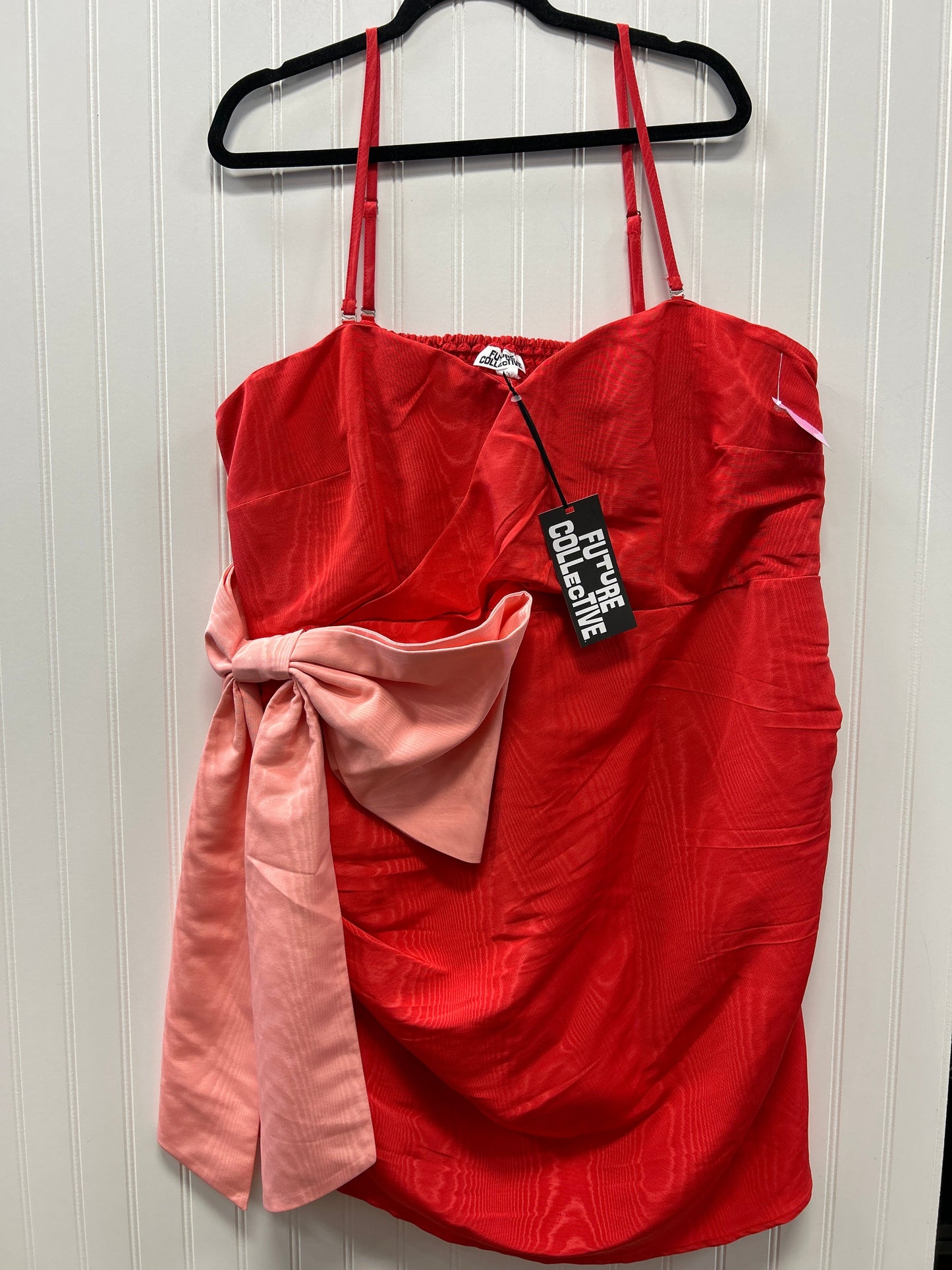 Dress Party Short By Future Collective In Red, Size:2X NWT
