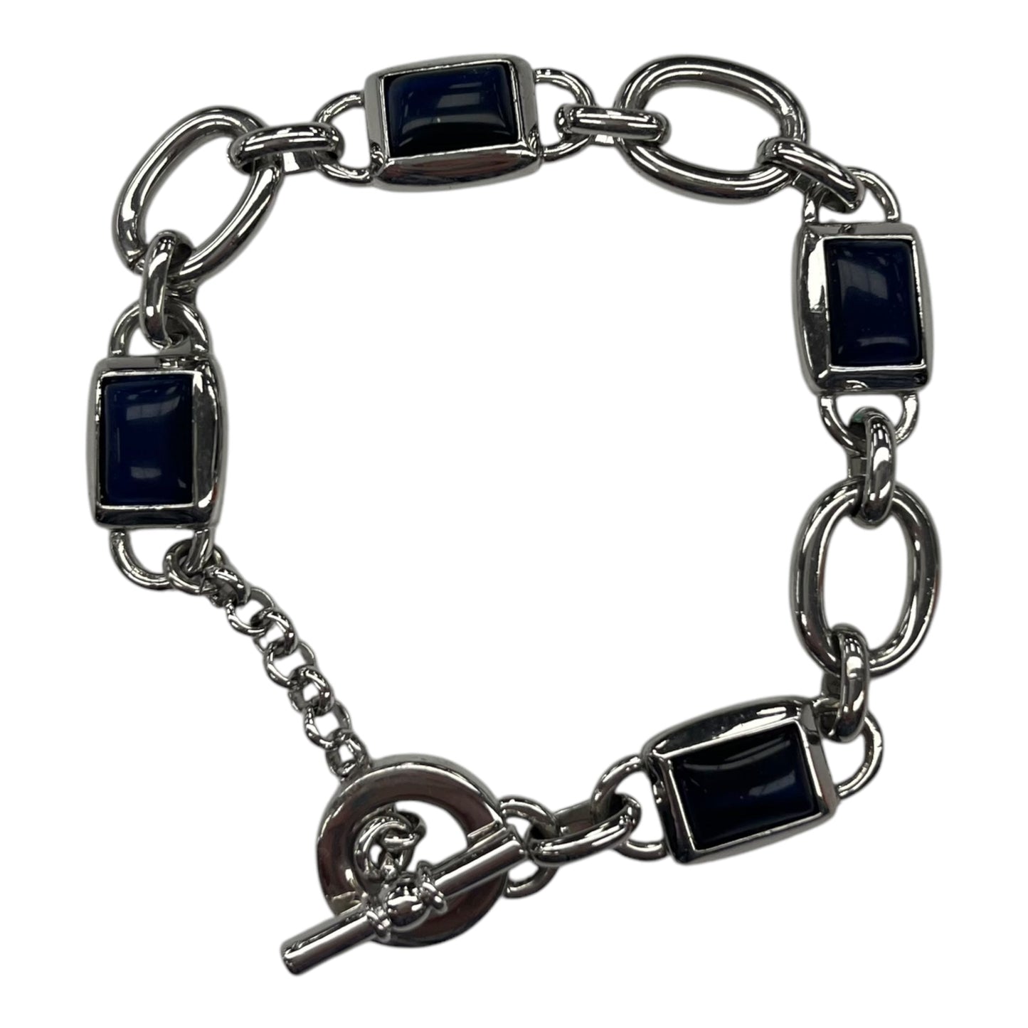 Bracelet Chain By Clothes Mentor In Blue & Silver