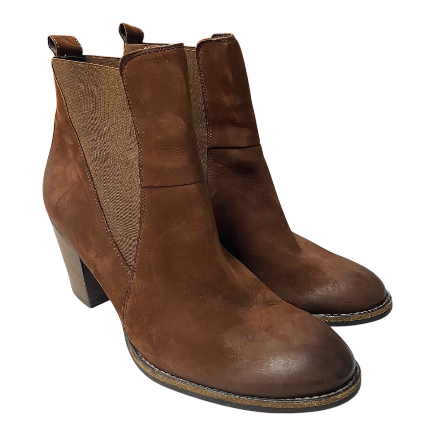 Boots Ankle Heels By Paul Green In Brown, Size:6.5