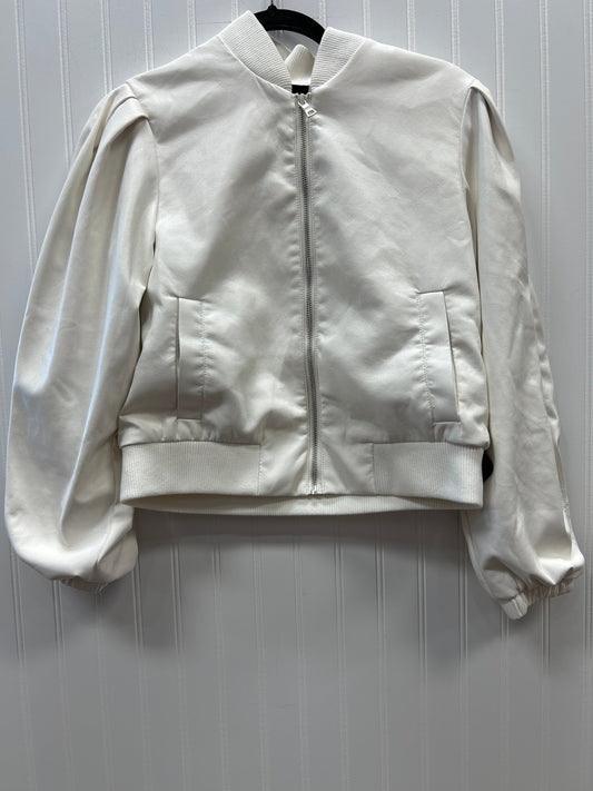 Jacket Moto Leather By House Of Harlow In White, Size:M
