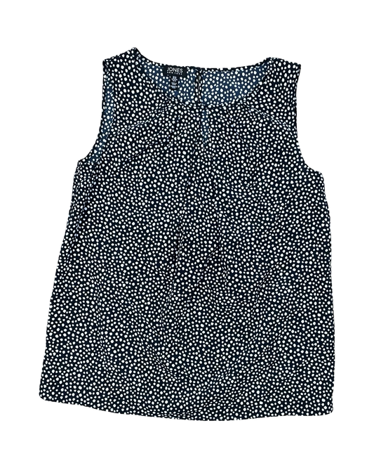Top Sleeveless By Jones New York In Blue & White, Size:M