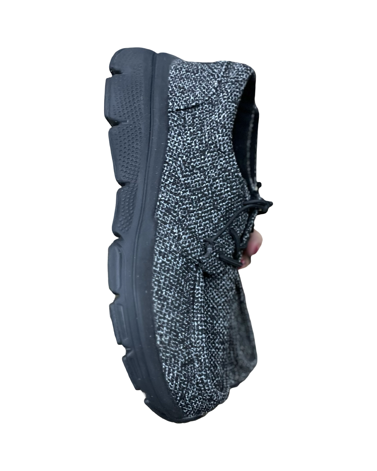 Shoes Flats By Clothes Mentor In Black & Grey, Size:10.5