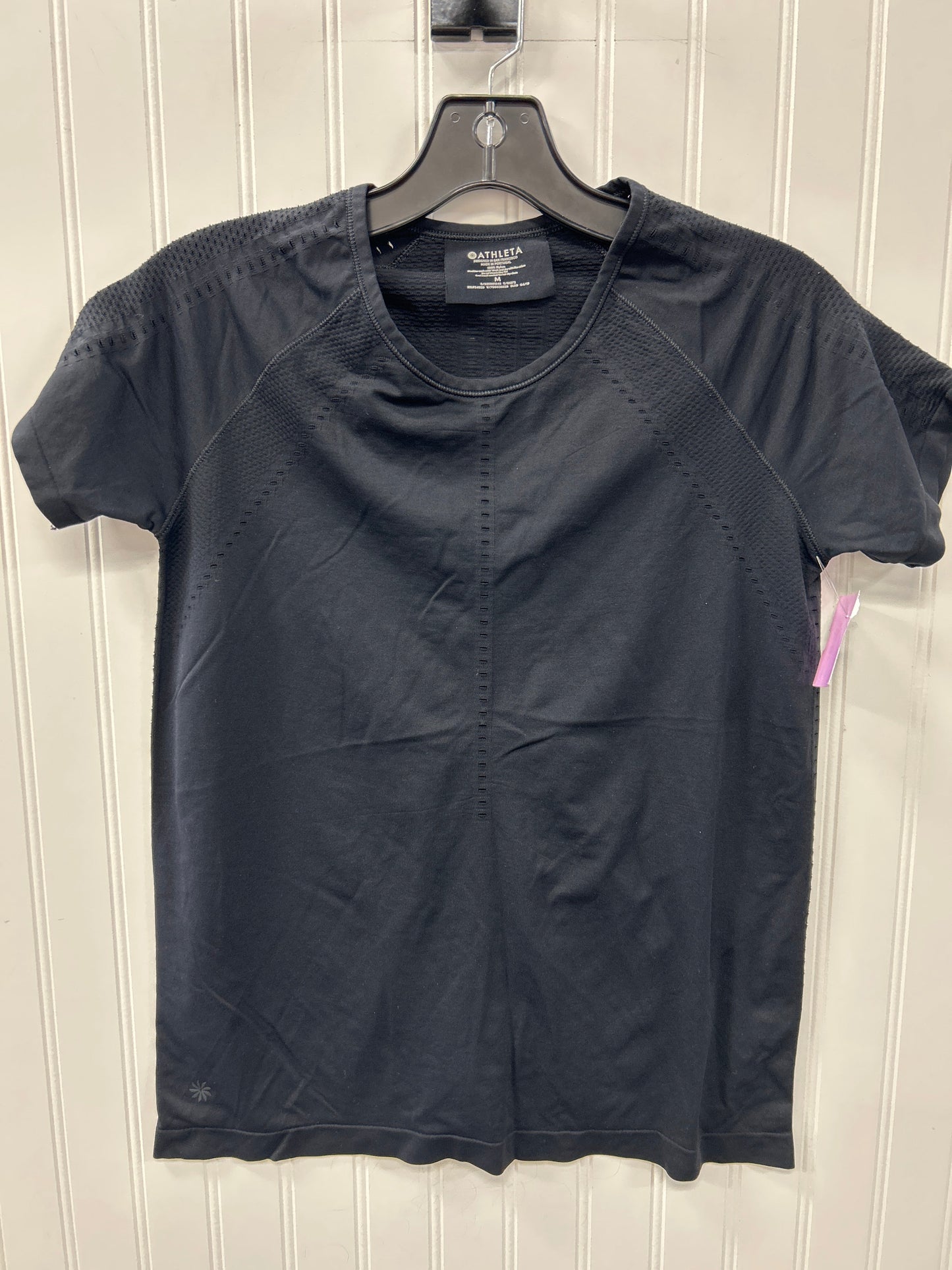 Athletic Top Ss By Athleta In Black, Size:M