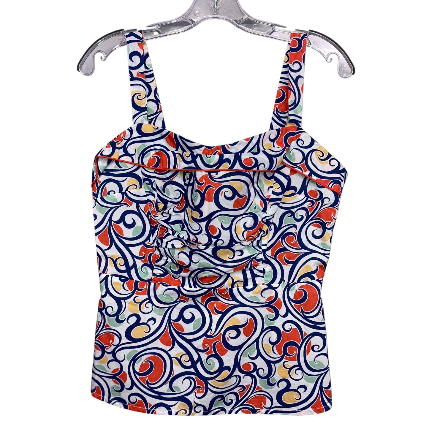 Top Sleeveless By Cabi In Blue & White, Size:S