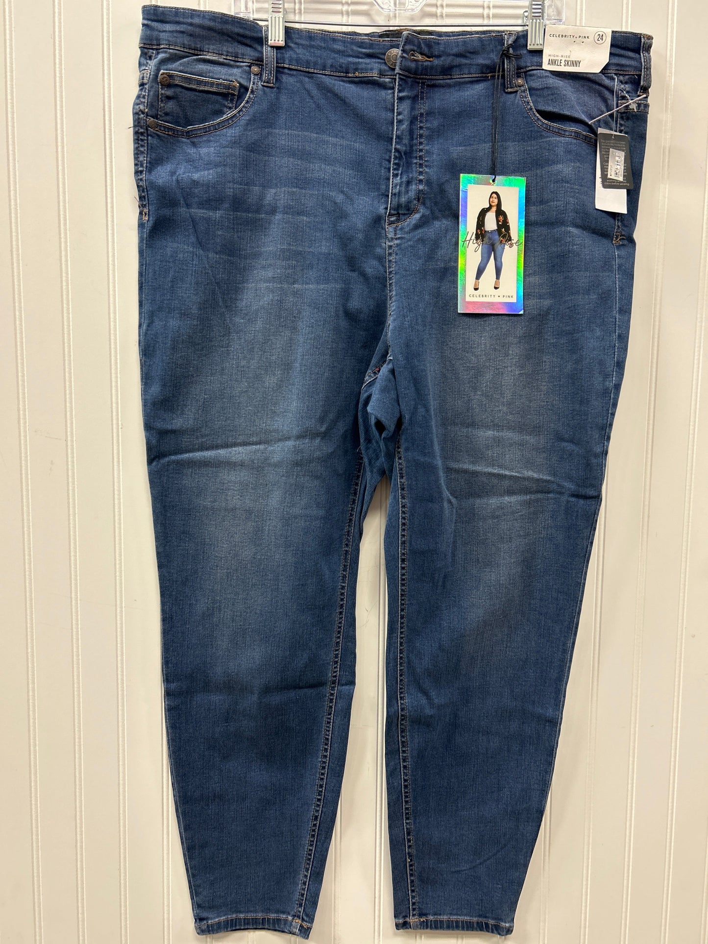 Jeans Skinny By Celebrity Pink In Blue Denim, Size:24 NWT