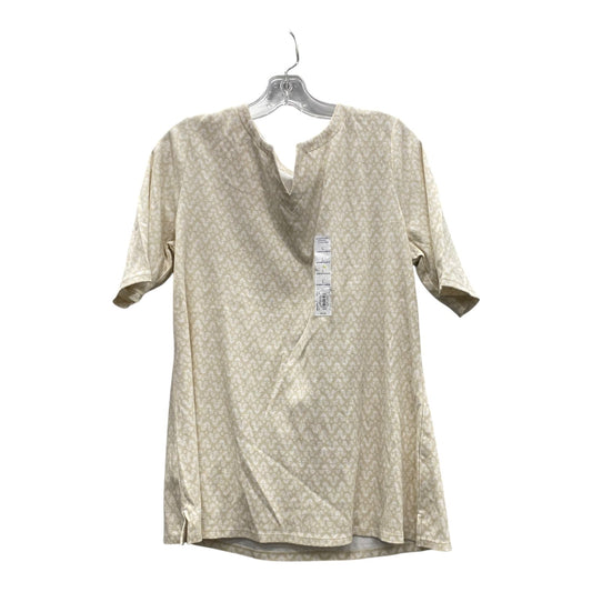 Top Ss Basic By Croft And Barrow In Tan, Size:L