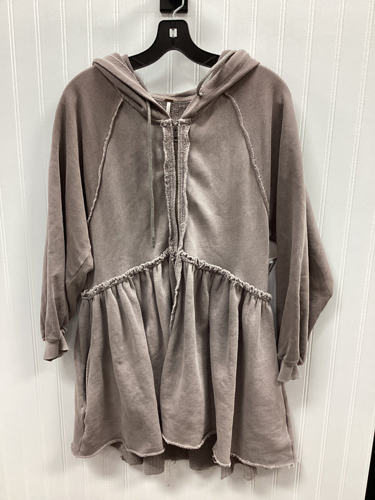 Sweatshirt Hoodie By Free People In Taupe, Size:Xs