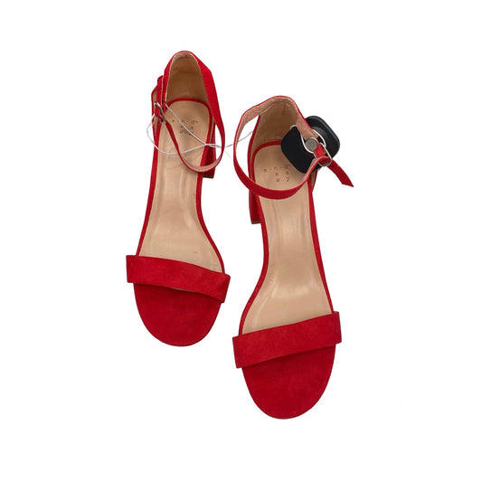 Shoes Heels Block By A New Day In Red, Size:8.5