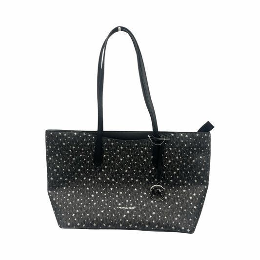 Handbag Designer By Michael Kors In Black & Silver, Size:Large