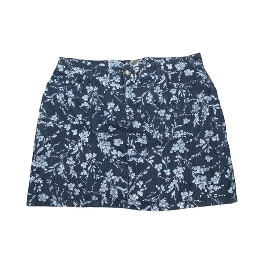 Skort By Croft And Barrow In Blue Denim, Size:18