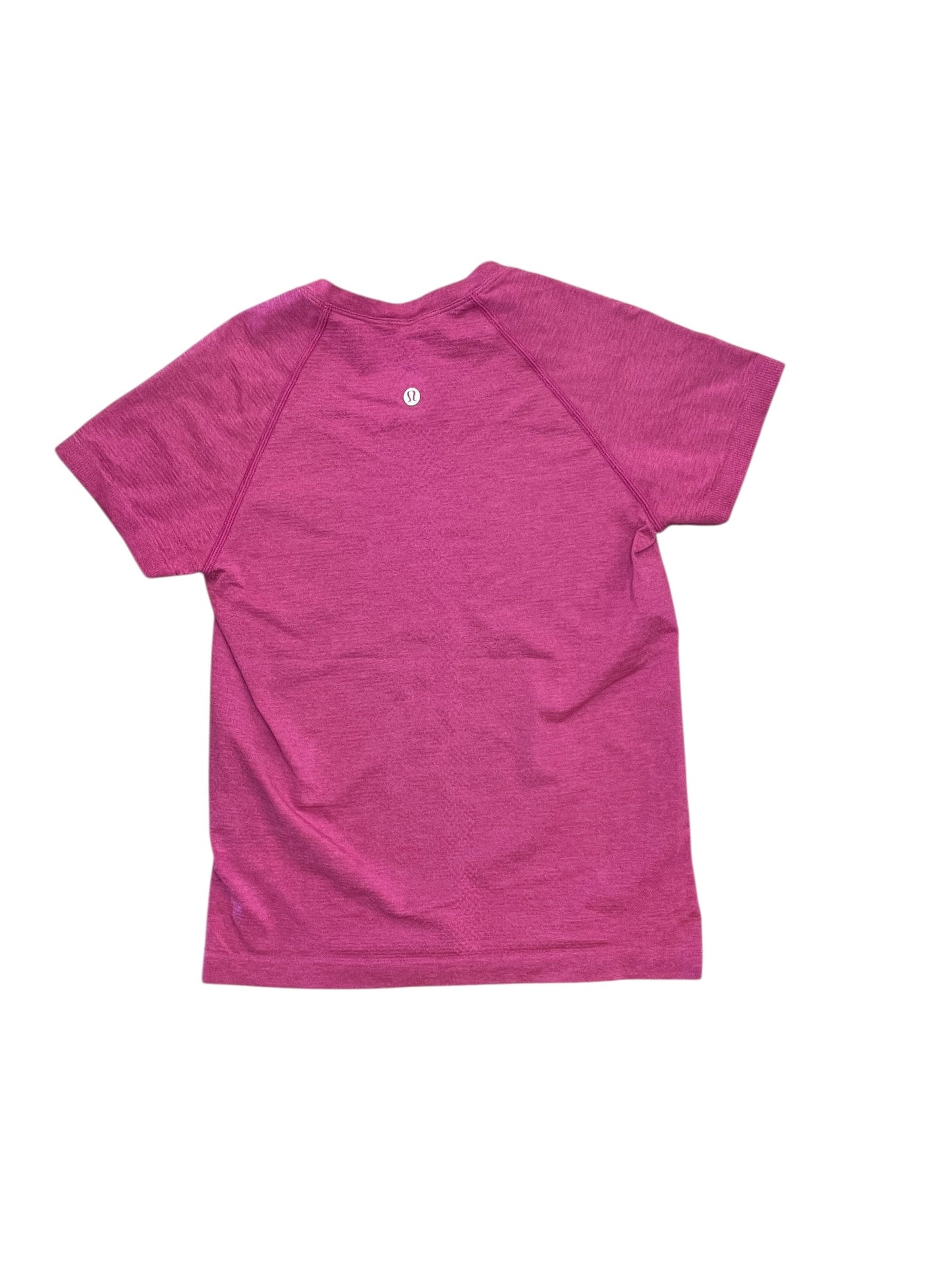 Athletic Top Ss By Lululemon In Pink, Size:S