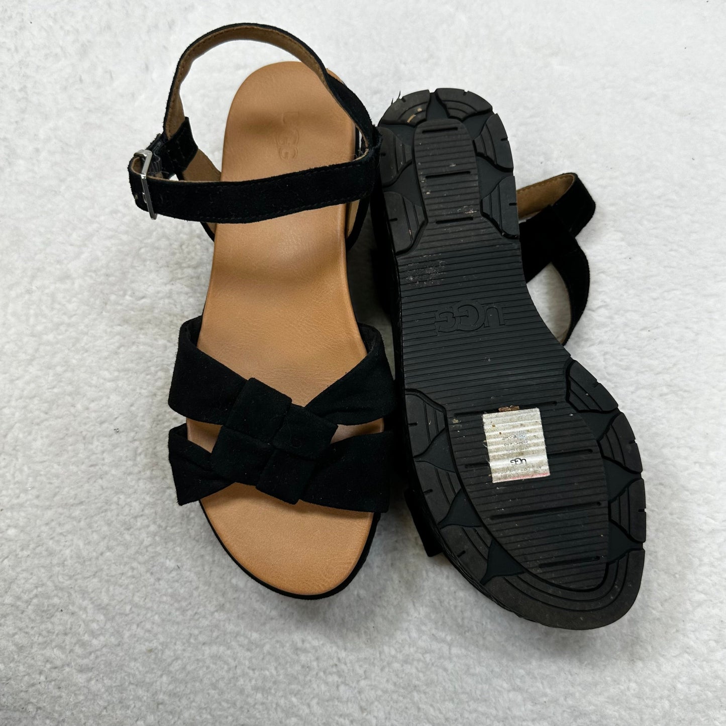 Black Sandals Heels Block Ugg, Size 9