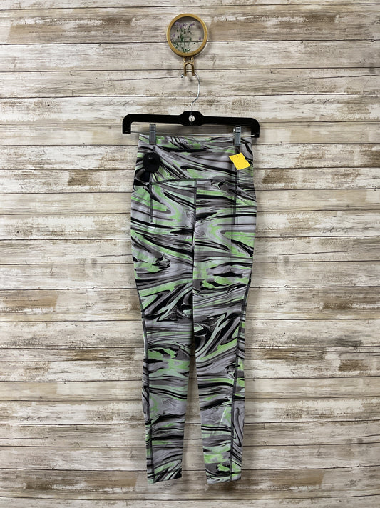 Athletic Leggings By Lululemon In Green & Grey, Size:4