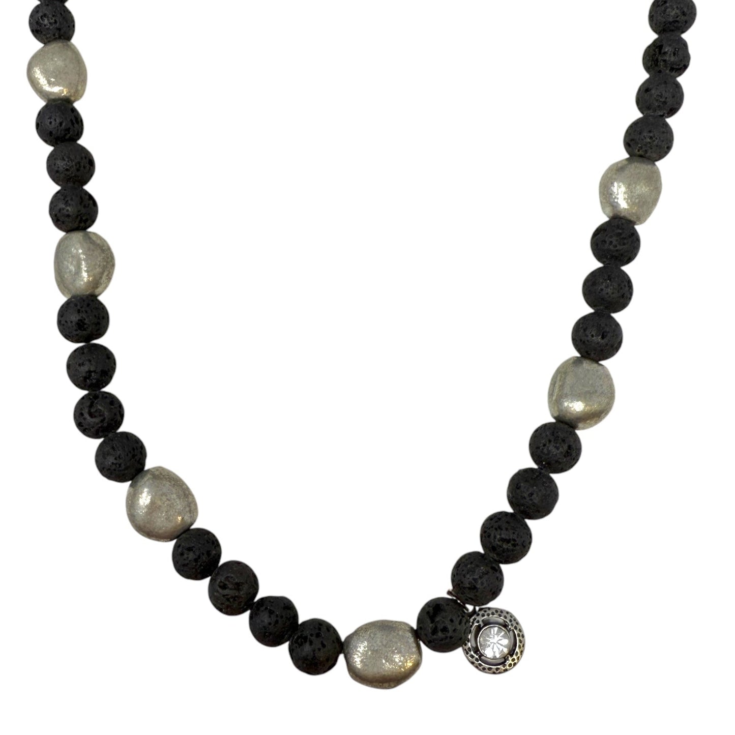 Faux Lava Rock Beaded Necklace By Unbranded, Size: 0