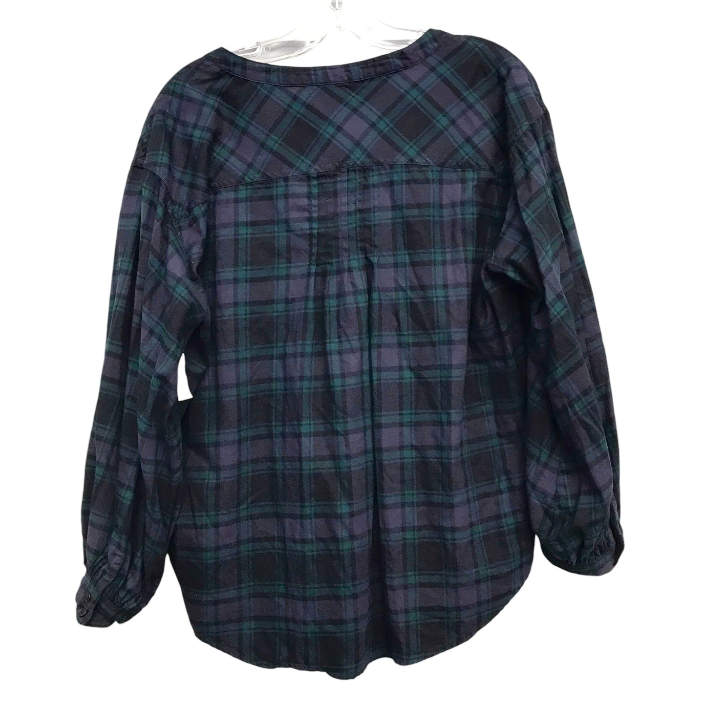 PLAID PATTERN TOP LS by J. CREW Size:M