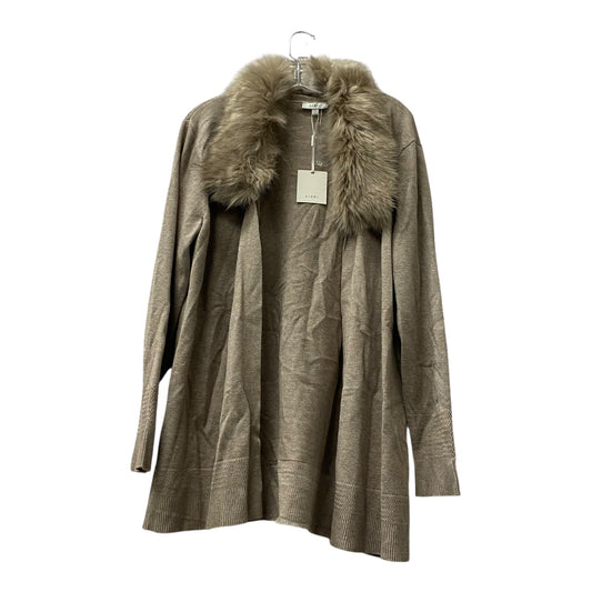 Cardigan By Sioni In Tan, Size:Xl