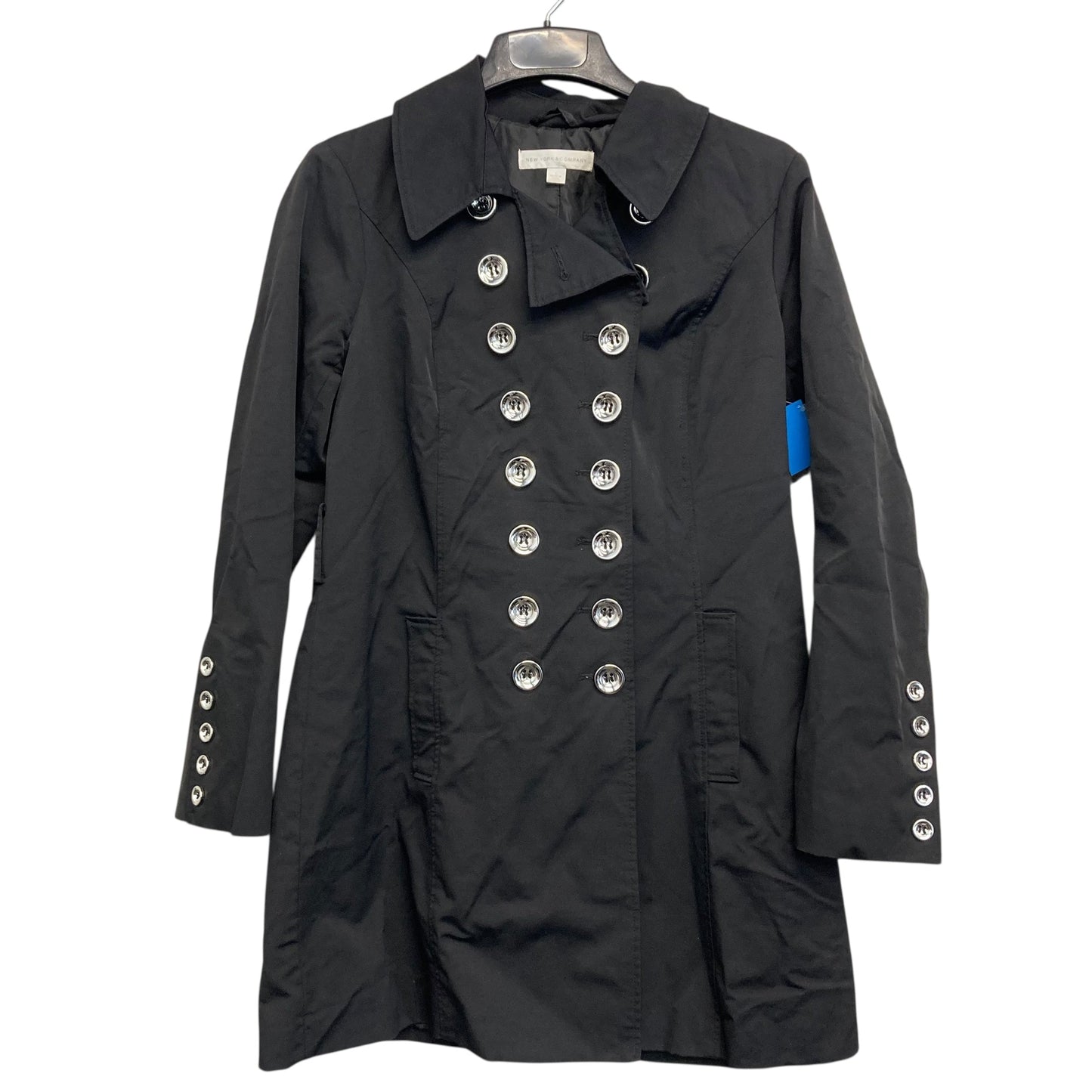 Coat Trench Coat By New York And Co In Black, Size:L