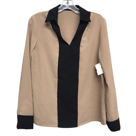 Top Ls By Shein In Black & Tan, Size:M