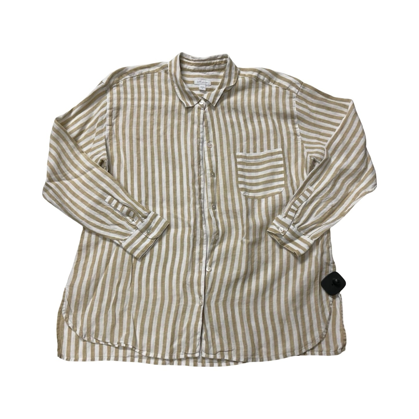Top Ls By J. Jill In Tan & White, Size:M