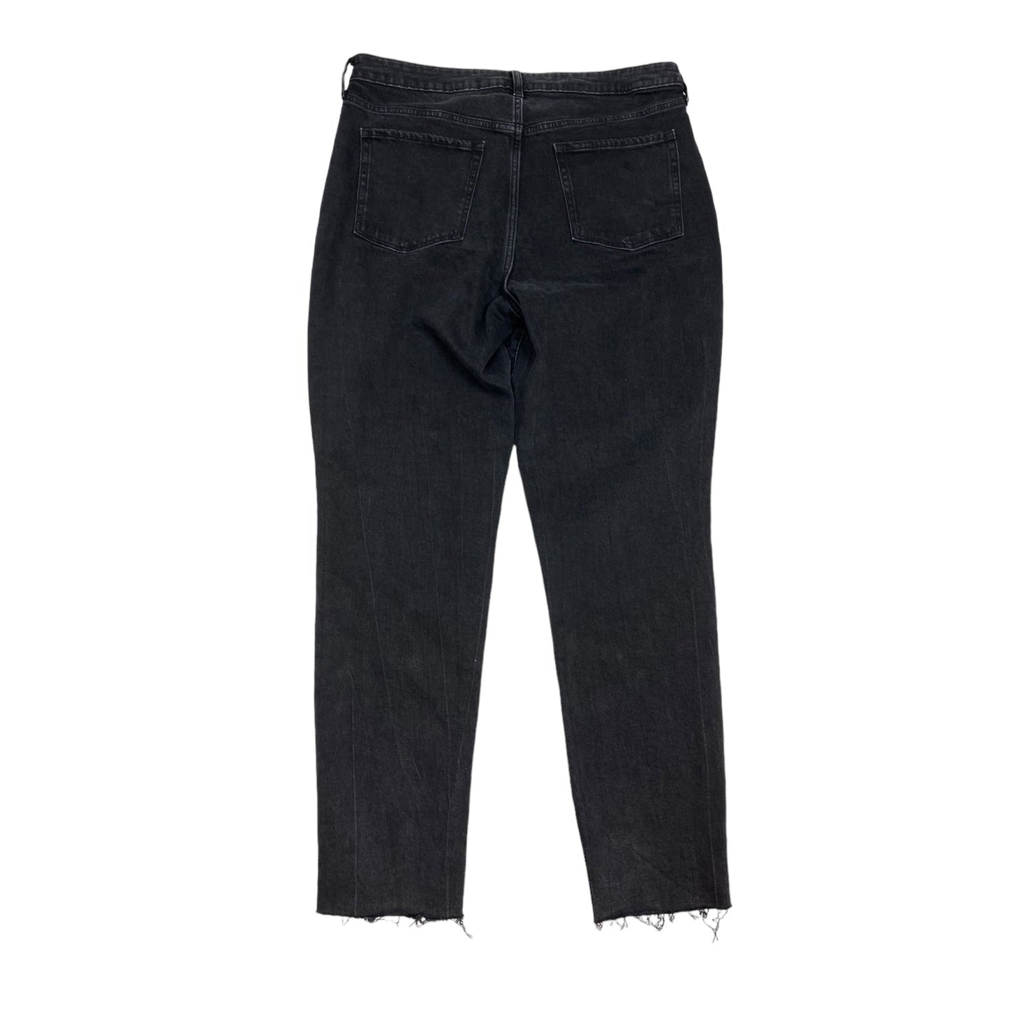 Jeans Straight By Old Navy In Black Denim, Size: 16