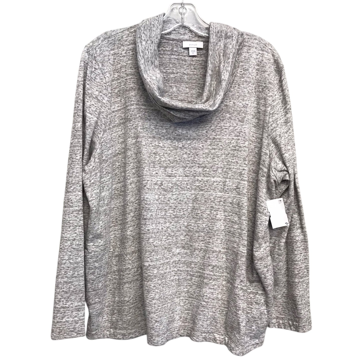 Top Ls By Pure Jill In Grey & Taupe, Size:Xl