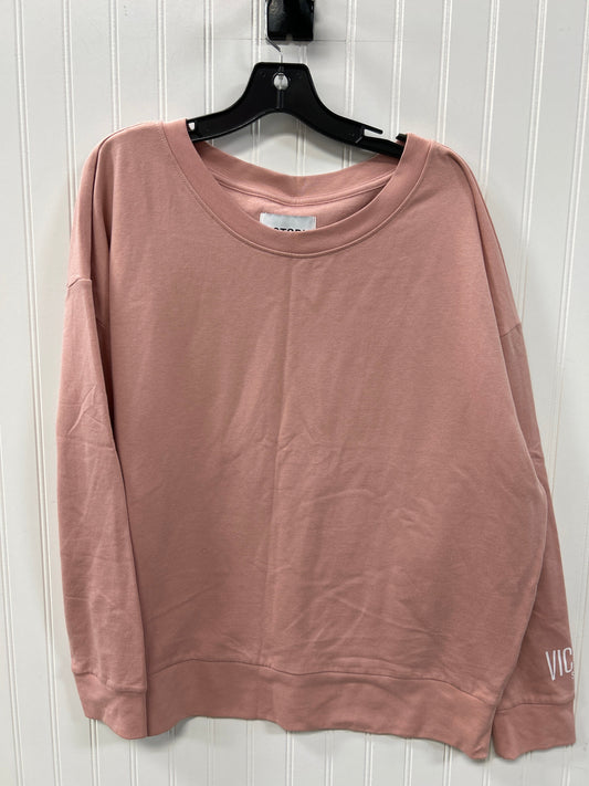Sweatshirt Crewneck By Victorias Secret In Pink, Size:Xl