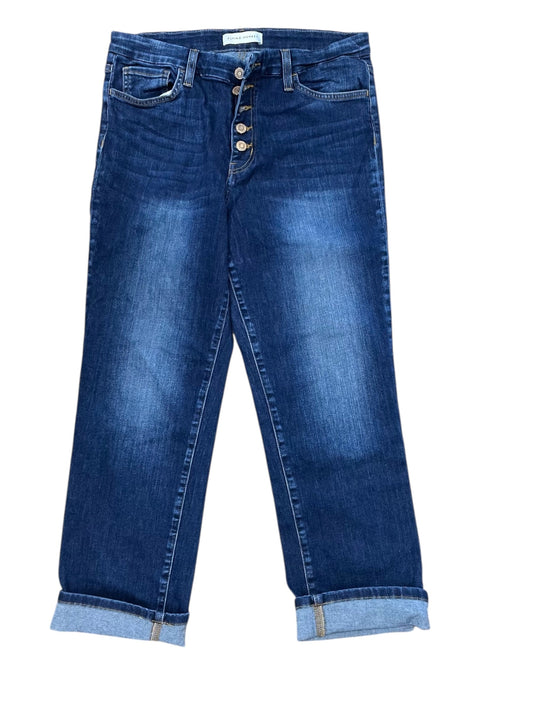 Jeans Boyfriend By Flying Monkey In Blue Denim, Size:10