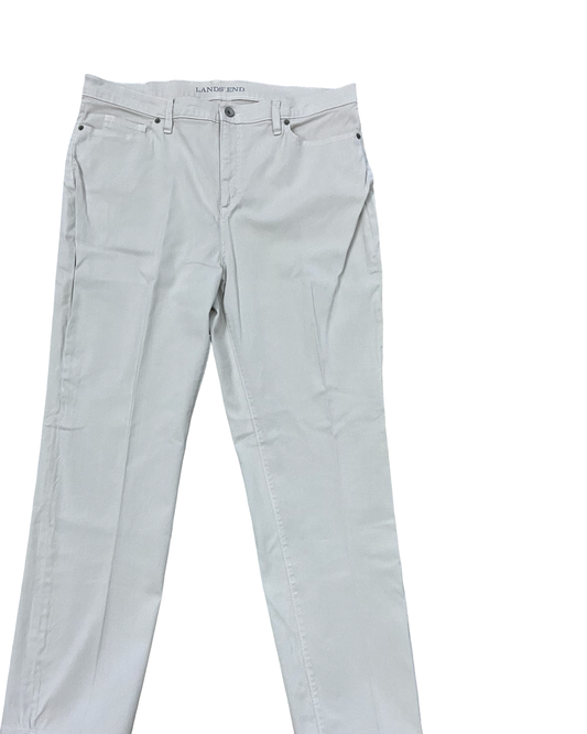 Jeans Straight By Lands End In Tan, Size:16