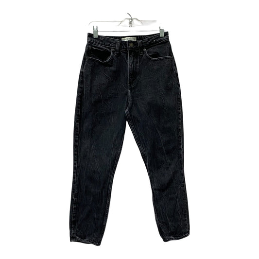 Jeans Straight By Abercrombie And Fitch In Black, Size:2