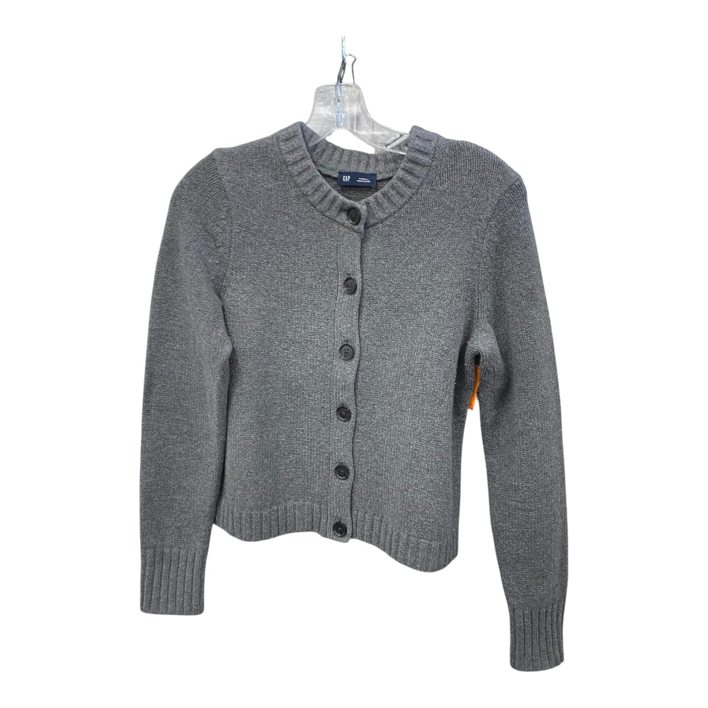 Sweater Cardigan By Gap In Grey, Size:Xs