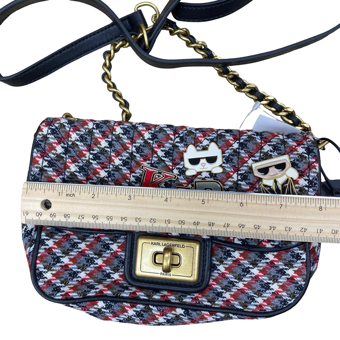 Handbag Designer By Karl Lagerfeld In Multi, Size:Small