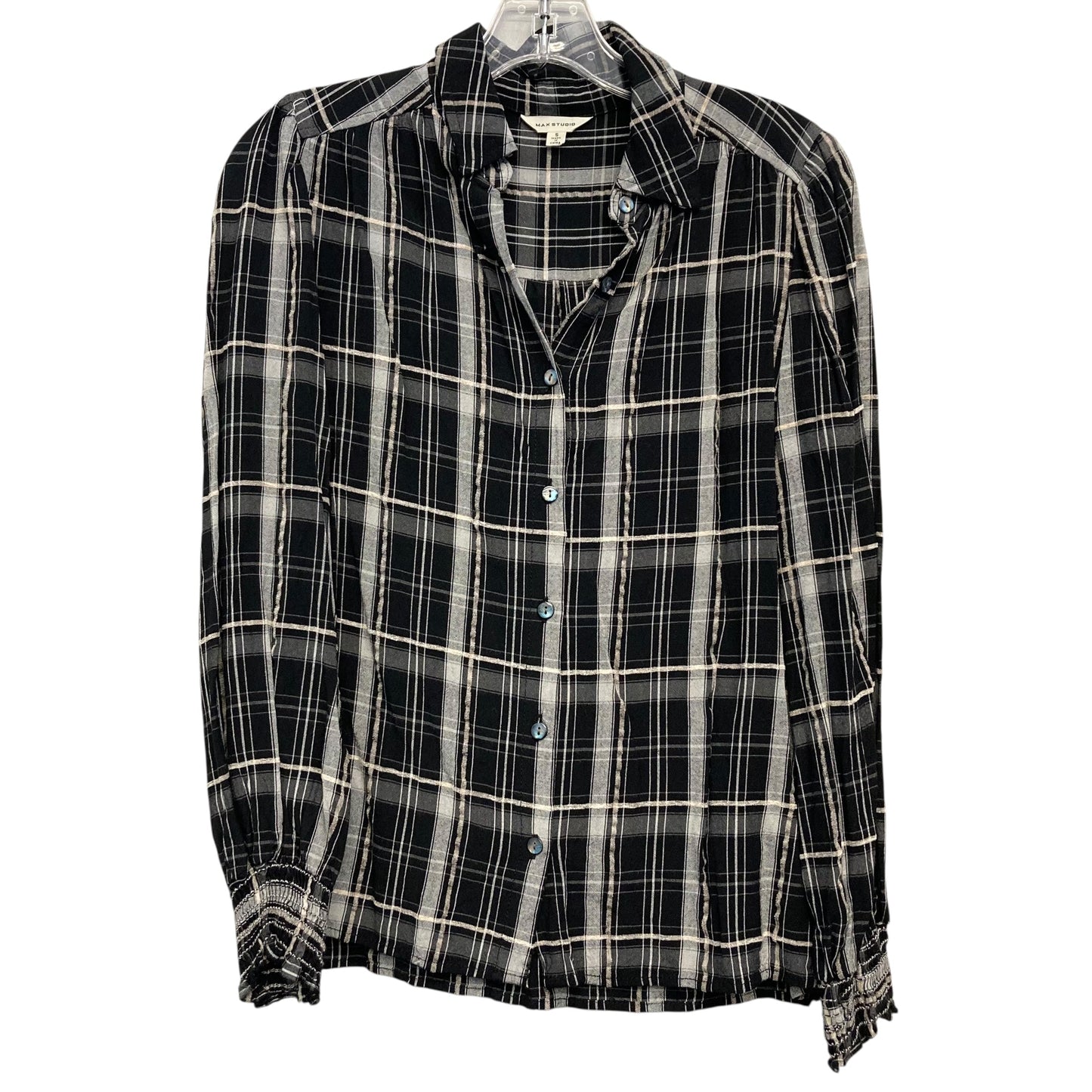 Top Ls By Max Studio In Plaid Pattern, Size:S