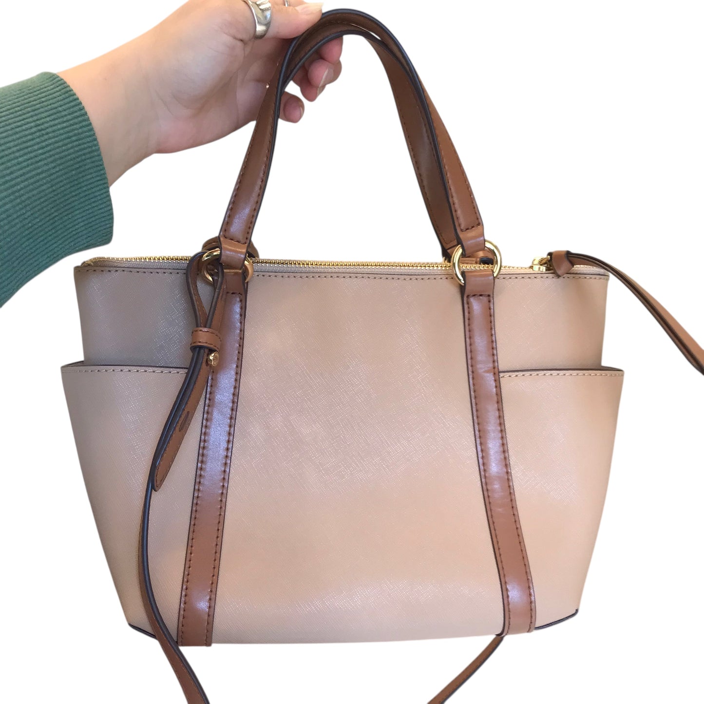 Handbag Designer By Michael Kors In Tan, Size:Medium