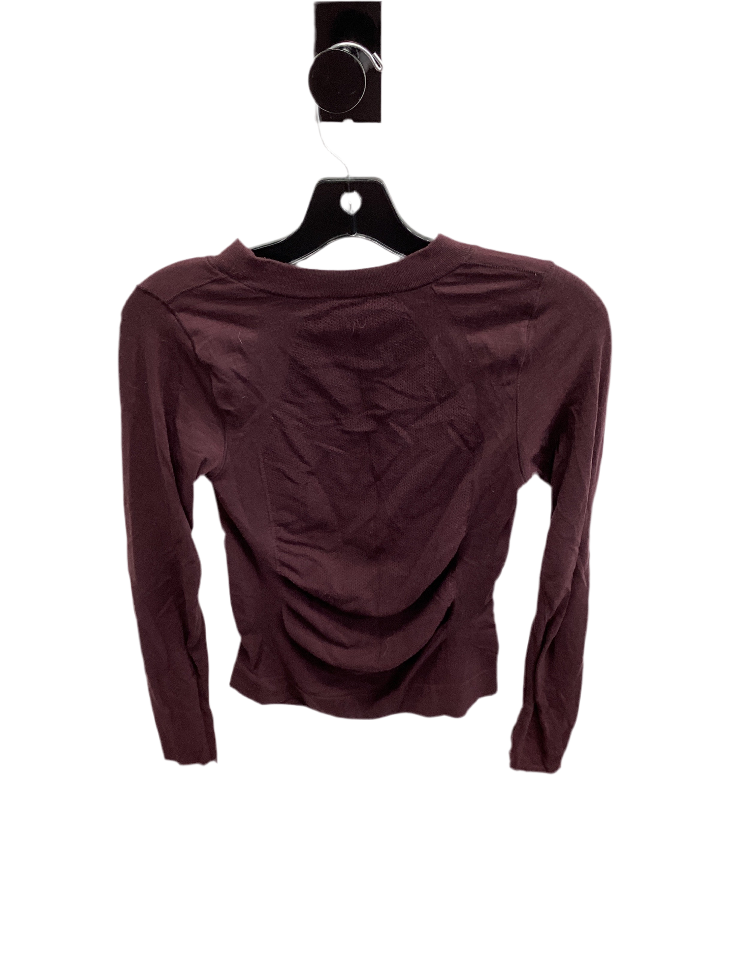 Athletic Top Ls Crewneck By Athleta In Maroon, Size:S