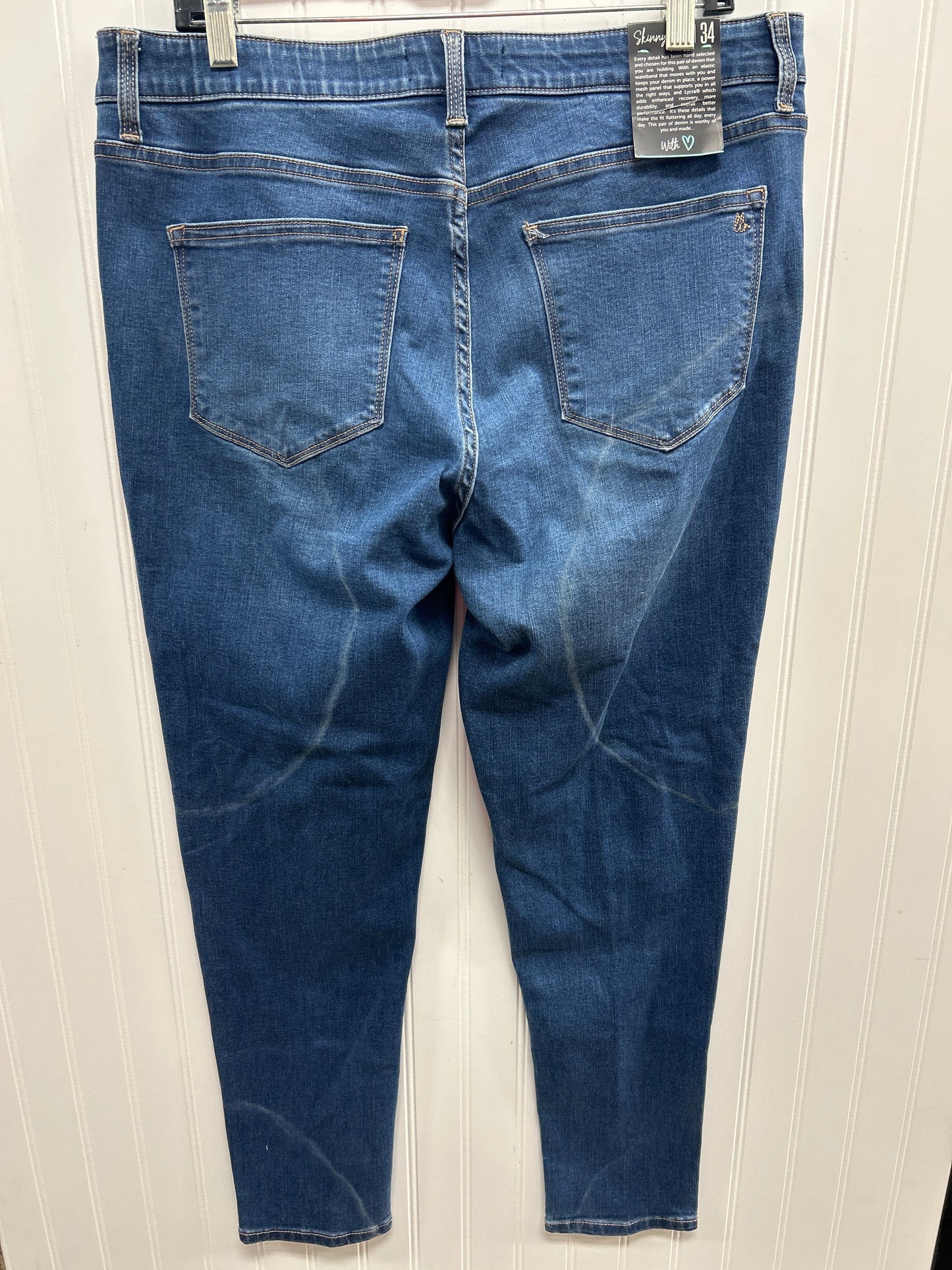 Jeans Skinny By Lularoe In Blue Denim, Size:14