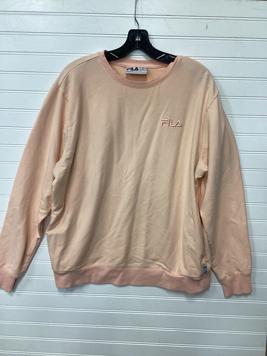 Athletic Sweatshirt Crewneck By Fila In Pink, Size:Xl