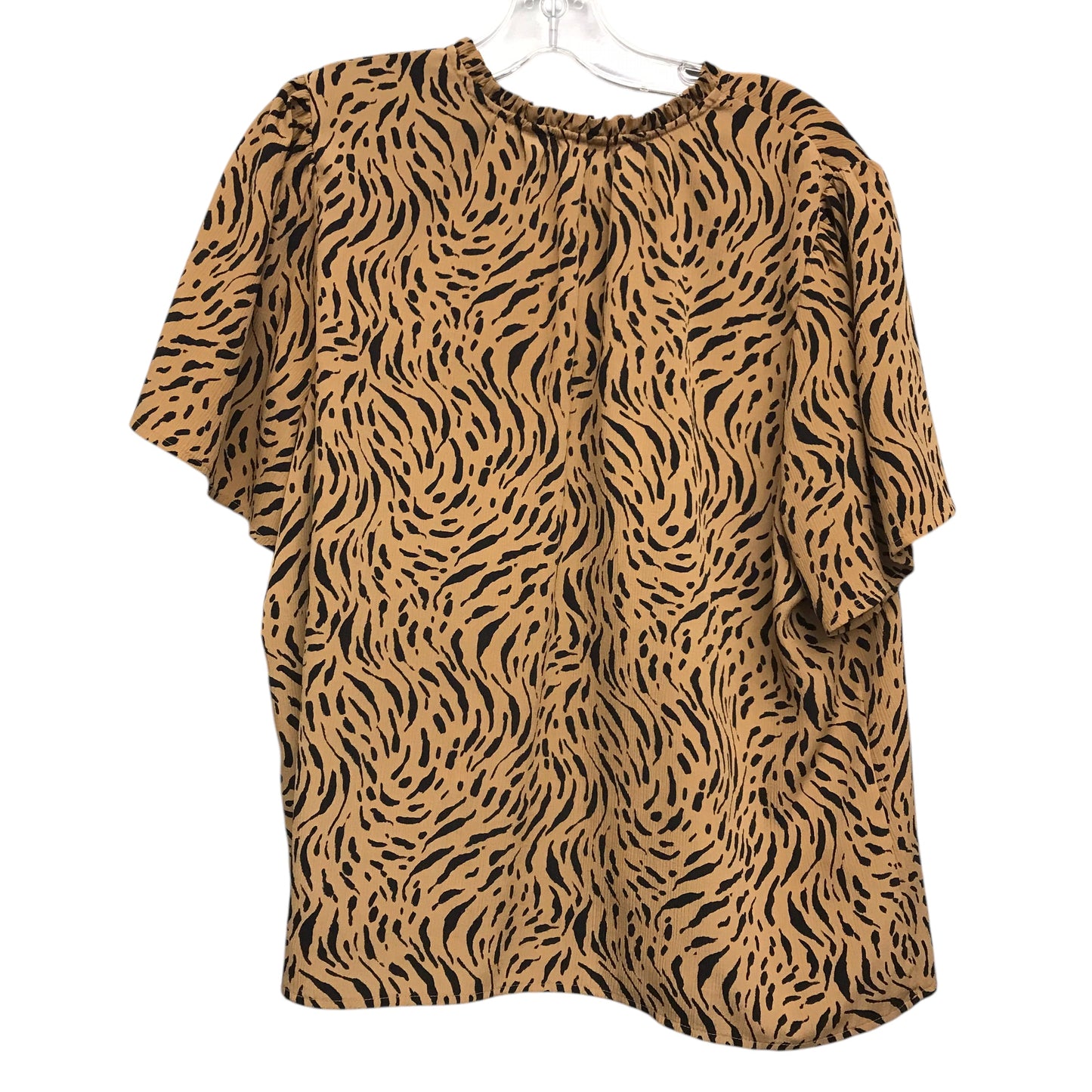 Top Ss By Nine West In Animal Print, Size:1X