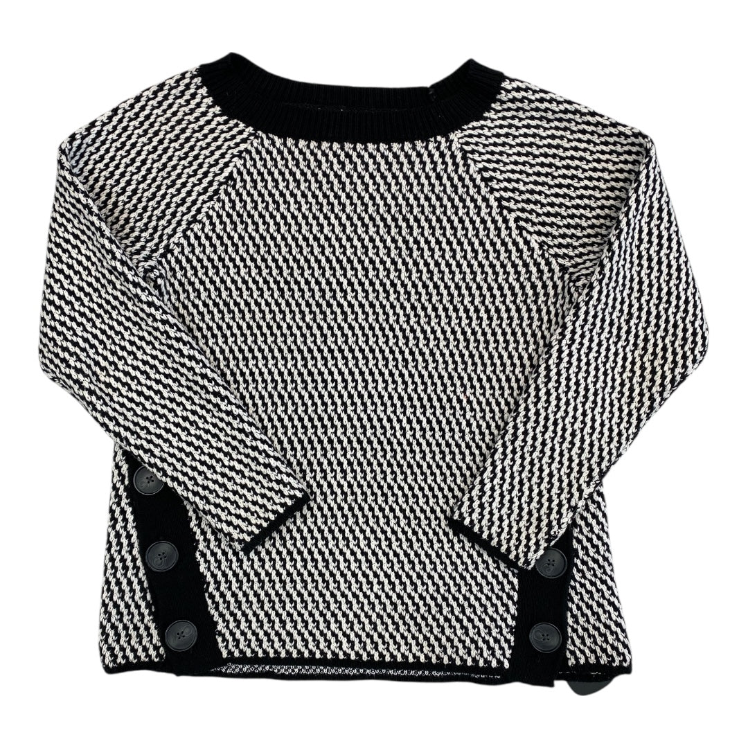 Sweater By Loft In Black & White, Size:Xs