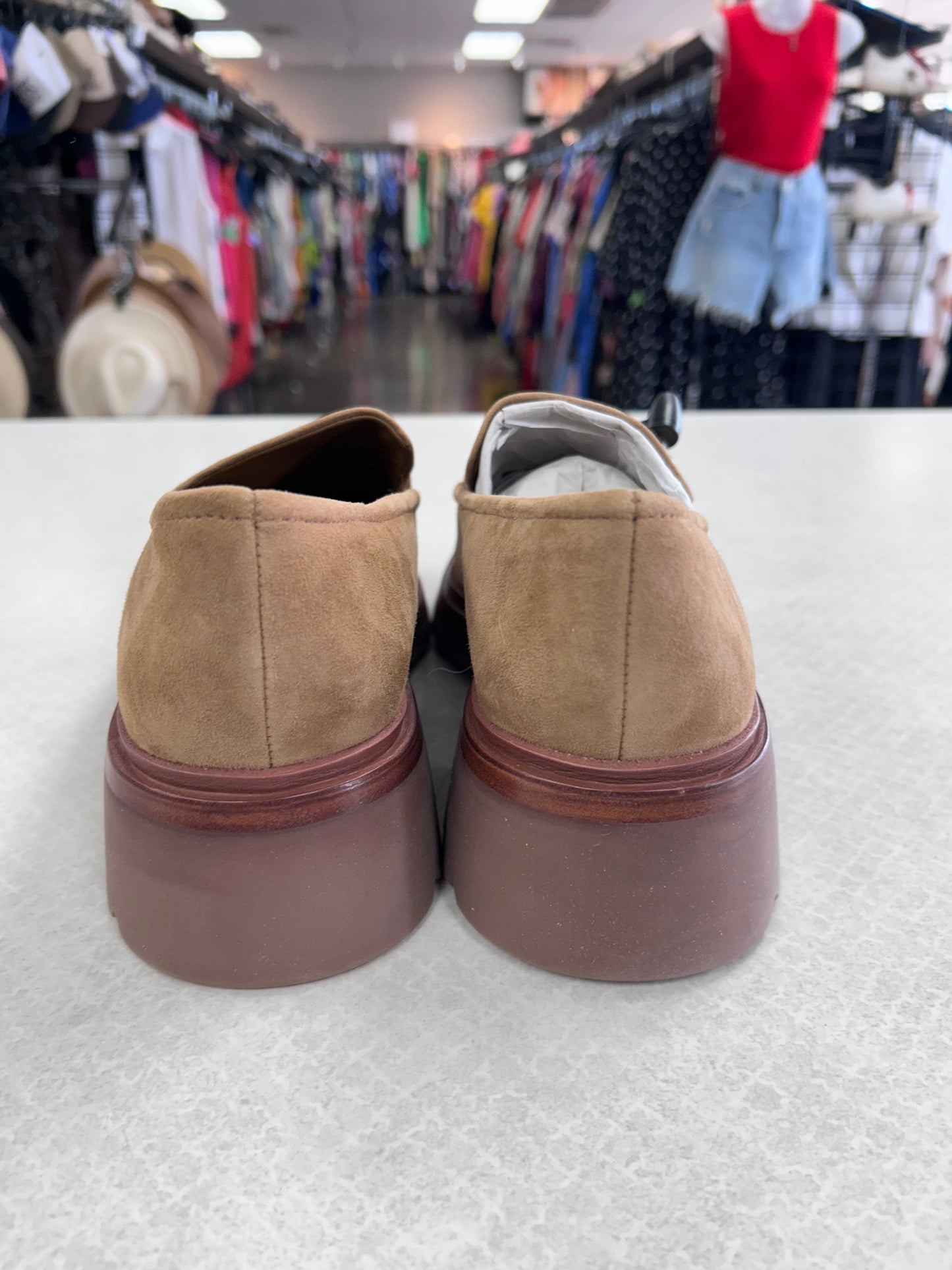 Shoes Heels Platform By Vince In Tan, Size:9.5