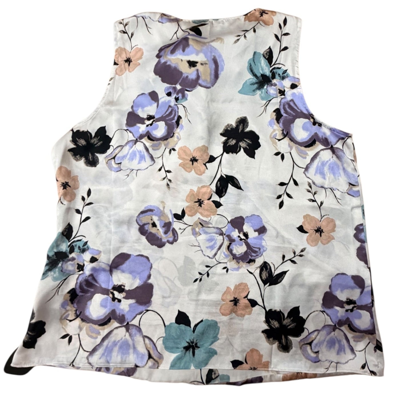 Blouse Sleeveless By White House Black Market In Floral Print, Size:L