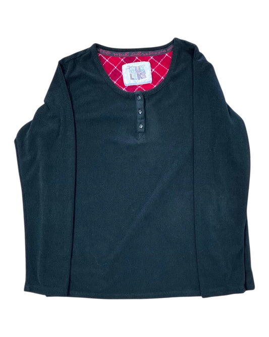 Top Ls By Muk Luks In Black, Size:L
