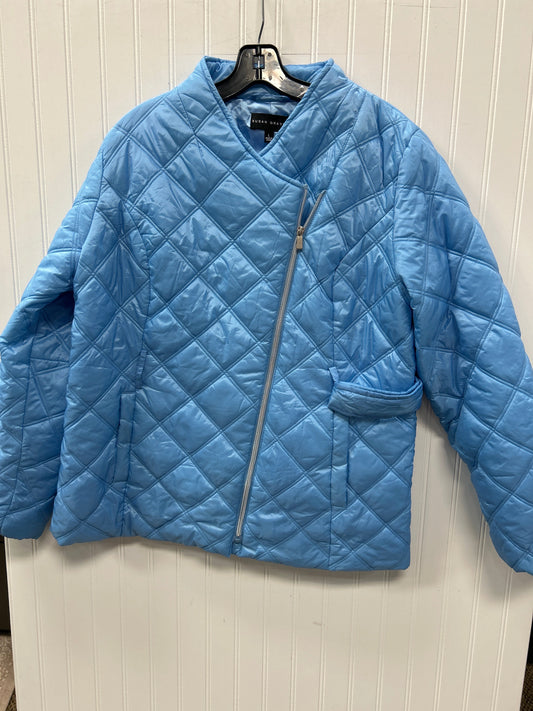 Jacket Puffer & Quilted By Susan Graver In Blue, Size:L