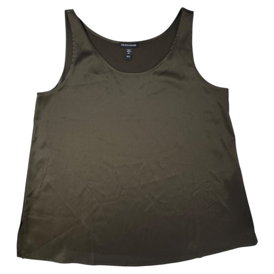 Silk Top Sleeveless By Eileen Fisher In Brown, Size: S