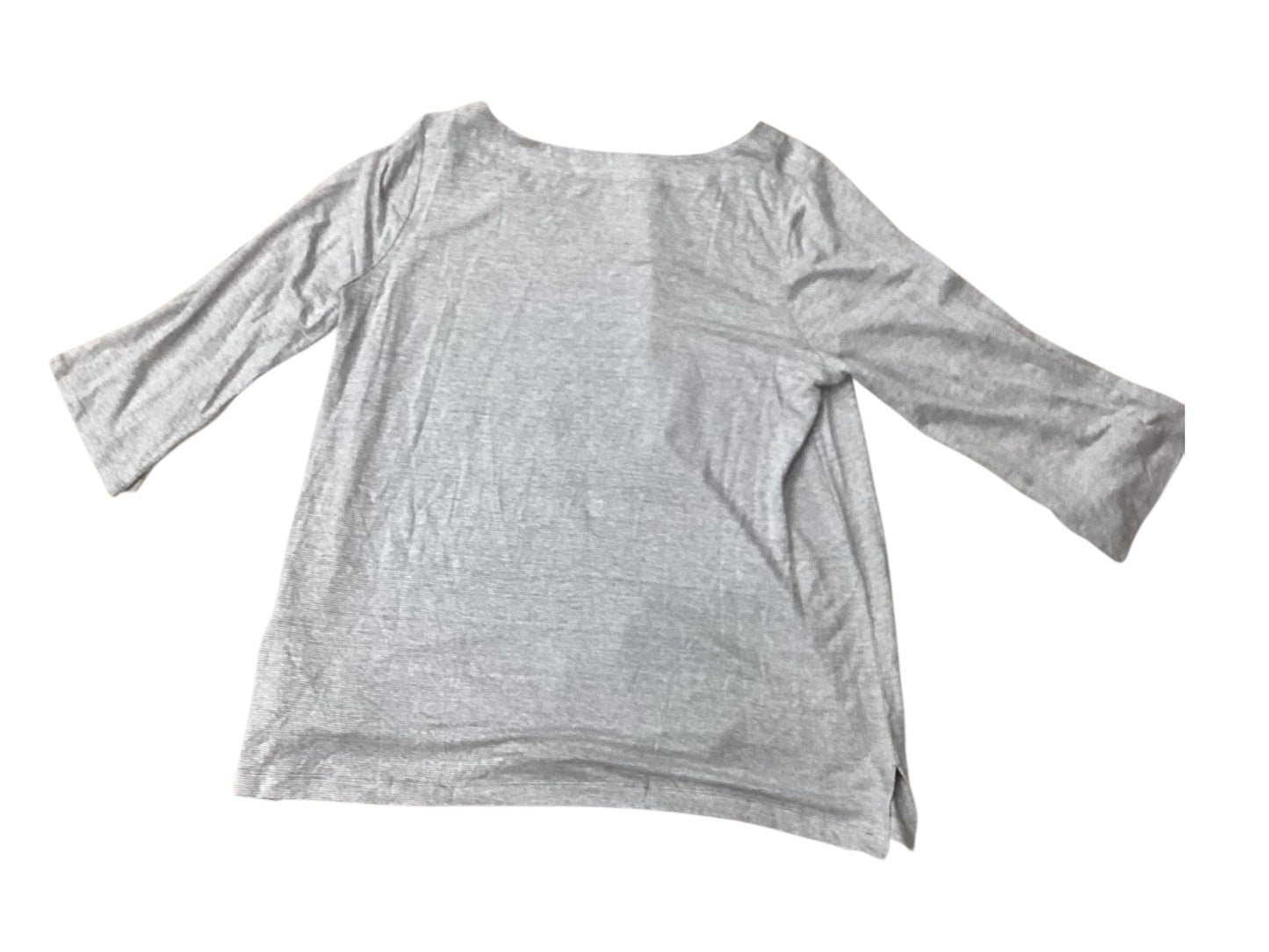Top 3/4 Sleeve By Eileen Fisher In Grey, Size:Xl